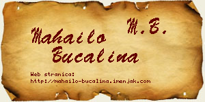 Mahailo Bučalina vizit kartica